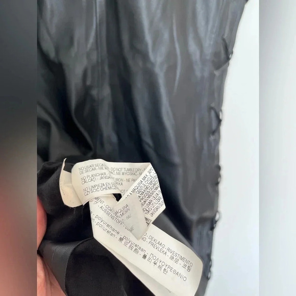 Zara faux leather dress with lace-up details - Picture 5 of 6